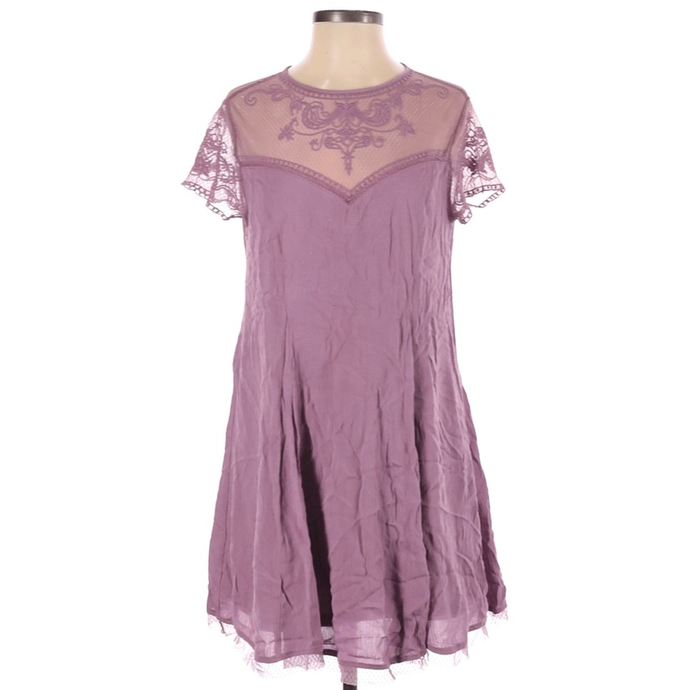 Altar’d State Lavender Casual Lace Dress